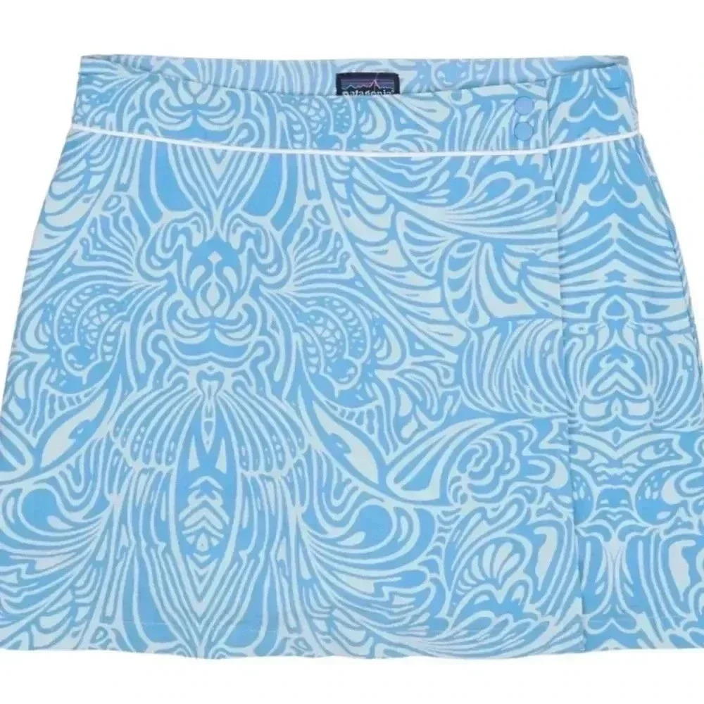Patagonia Worn Wear Women’s Button Out Boardie Skirt 58535 Size 6 Nylon $79 Blue